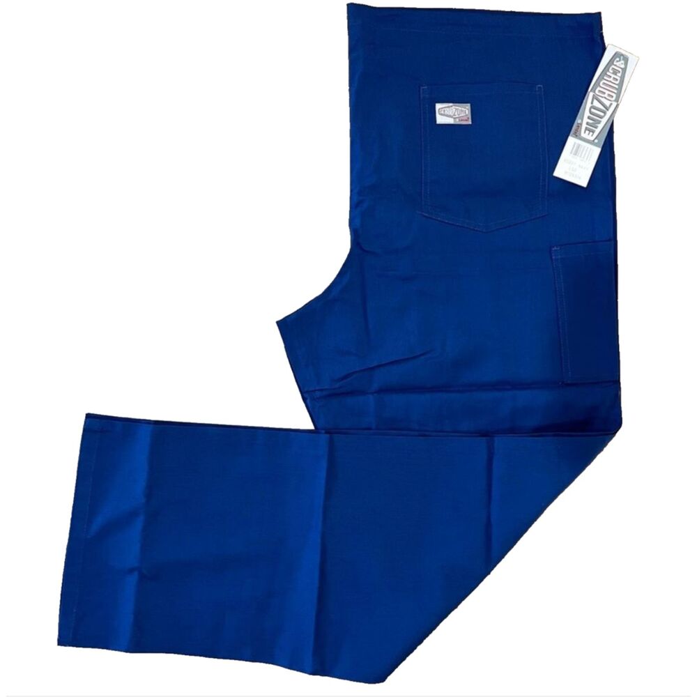 ScrubZone by Landau Unisex Wide Leg Scrub Pants Navy 30.5” Drawstring NWT Size L